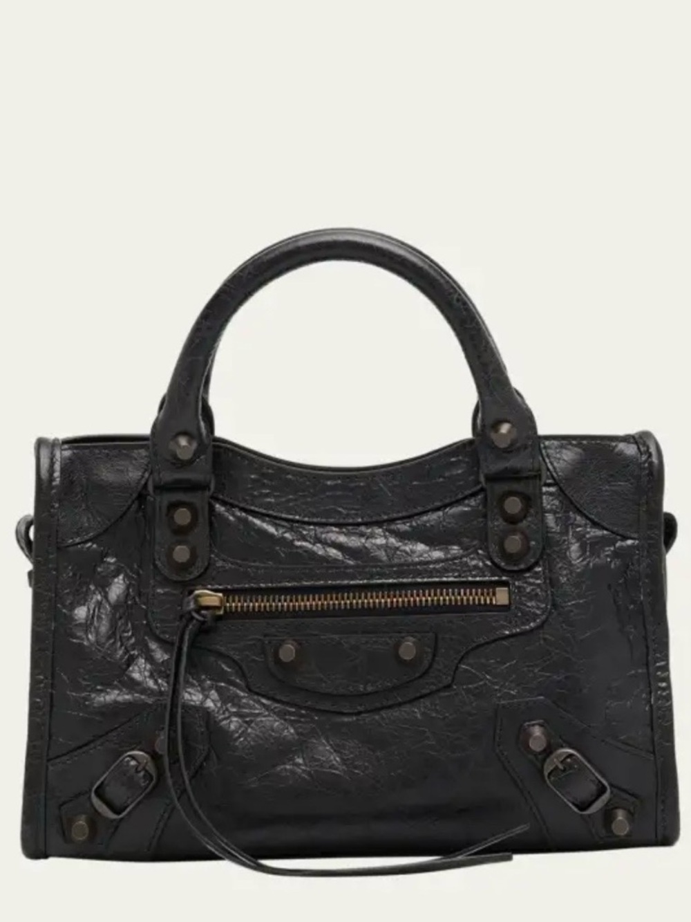 Balenciaga Mini City Satchel in Black Leather - Picture 8 of 13